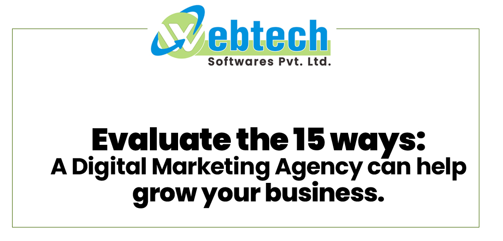 Evaluate the 15 ways: A Digital Marketing Agency can help grow your business.